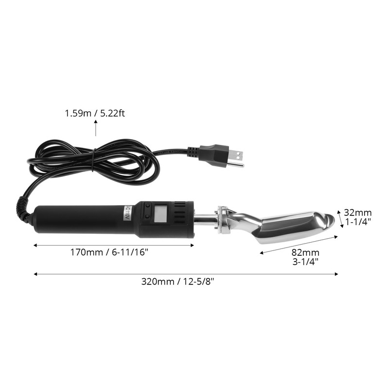 QWORK Electric Leather Iron, 80W Mini Iron with Adjustable 50~300°C