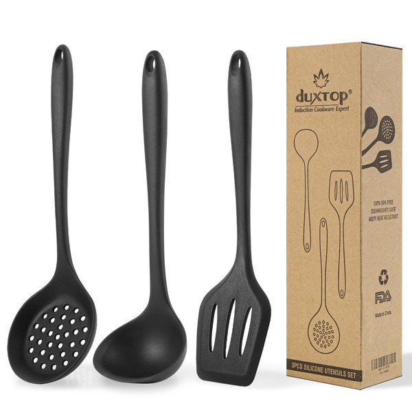 Duxtop Silicone Kitchen Utensils Set, 3 PCS Silicone Cooking Utensils