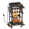 VDEVY Garage Power Tool Organizer Cart with Charging Station, Garage
