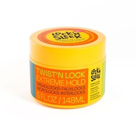LOCK'N SLEEK Twist'N Lock Gel, gel de fijación extrema para retorcimientos de rastas, rastas postizas, entrelazados y microbloqueos, sin descamación, 5 oz