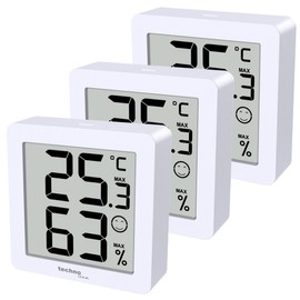 Set of 3 WS9425 Thermometers Hygrometer Extra Small Magnetic Holder 3 x WS9425 in a Box