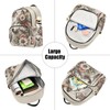 senya Wolf Women Fashion Backpack Purse Flower Dreamcatcher Wolf Backpack