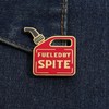 fueled By Spite Oil-can Shaped Enamel Pin Badge Brooch, Metal