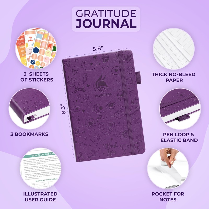 Clever Fox Gratitude Journal – Happiness, Positivity & Affirmation Daily