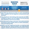 Natural Baking Soda Capsules - 650mg Baking Soda Tablets for