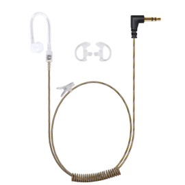 Pdflie 3.5mm Police Listen Only Earpiece, Covert High Definition, Single Ear