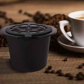 Coffee Filters, Pack of 3, Reusable Household Coffee Capsules, Filter, Refillable Capsules, Cup, Suitable for (Black)