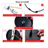 Metal Ceiling Rose Black Pendant Light Kits 12CM Flat Top