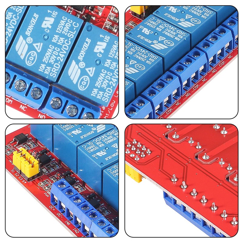 2PCS 24V Relay Module with Optocoupler Isolation Support High and