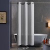 Furlinic Grey Shower Curtain Mould Proof Resistantand Waterproof Washable Extra