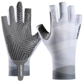 LJCUTE Fishing Gloves UV Protection Fingerless Sun Gloves Men Women for Cycling Hunting Kayaking Hiking Sailing