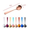 LannuMet 8pcs Stainless Steel Mixed Colors Cereal Soup Spoons Round