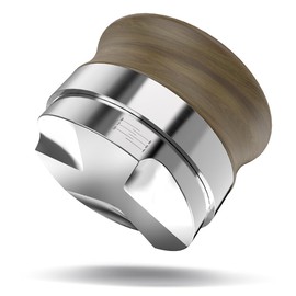 KYONANO 58mm Espresso Distribution Tool - Coffee Distributor - Espresso Leveler with Adjustable Depth Scale, Walnut Wood Handle & 304 Stainless Steel Base, Fits for Delonghi Portafilter