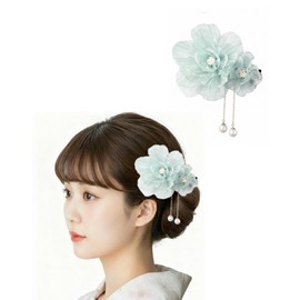 GXFDCAT Hair Ornament, Clip, Swinging Pearl Beads, Yukata, Kimono, Fireworks Festivals, Coming-of-age Ceremonies, Shichi-Go-San Festivals, Graduation Ceremonies, Kindergarten Entrance Ceremonies