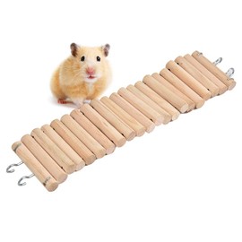 Pssopp Hamster Ladder Hanging Bridge Wooden Living Ladder Hamster Stairs Hanging Bridge Ladder Bridge for Hamster Rodent