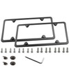 Premium Slim Style Stainless Steel License Plate Frame UV Resistant