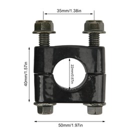 Handlebar Clamp, 1 Pair 22mm 7/8inch Universal Handlebar Riser Clamp Single Hole Handle Mount Clamp for Motorcycle ATV Dirt Bike Mounts Phone Holder