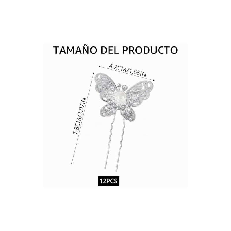 12 PCS horquillas para tocado de novia, Accesorios para peinados
