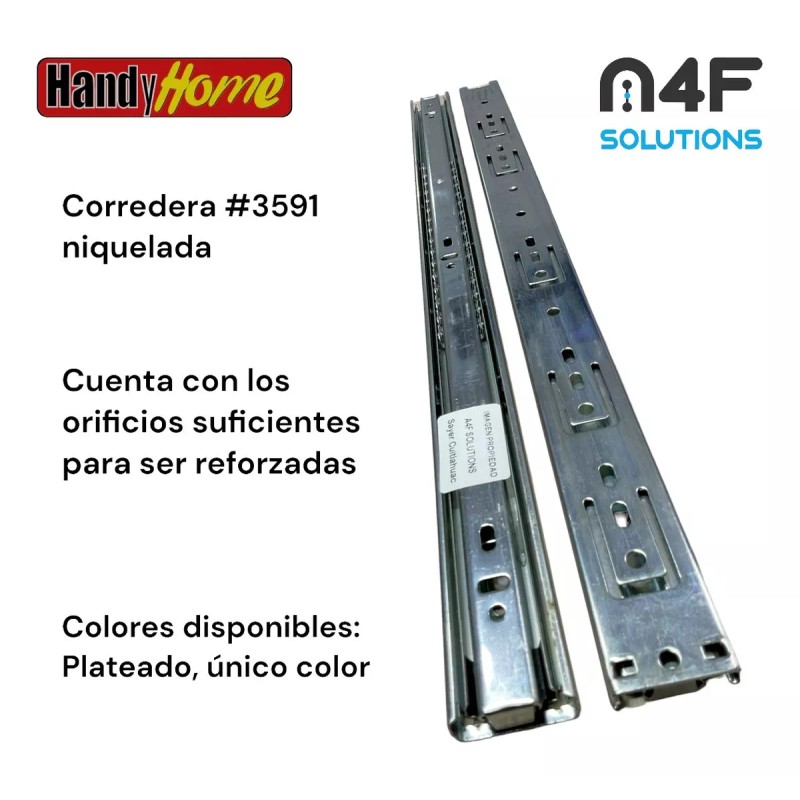 Handyhome Corredera Cajón Handy Home 50cm X 3.5cm 4 Paquetes