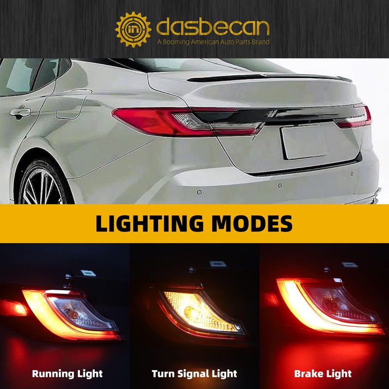 Dasbecan Left Driver Side Halogen Outer Tail Light Assembly Compatible