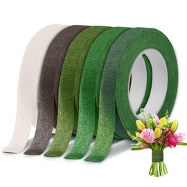 Stabeg Cintas Florales de 5 Colores para Floristería Que Hacen Hermosos Arreglos de Ramo, Guirnaldas de Boda Y Otras Manualidades de Bricolaje, Adhesivos para Flores, Cinta para Envolver Tallos