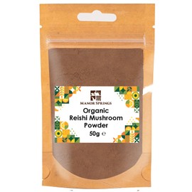 Organic Reishi Mushroom Powder 50g by Manor Springs Organic