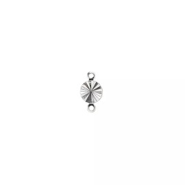 Platinum Link, 100 Silver Plated Brass Diamond Cut 6mm Round 10mm Long Link Connectors