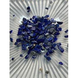 Lapis Lazuli Small Tumbled Chips - 100% Crystal - Life+Love! Beautiful Perfect for Your Creations! Third Eye Throat Chakras Enhances Psychic Abilities! tchip(2 Ounces)