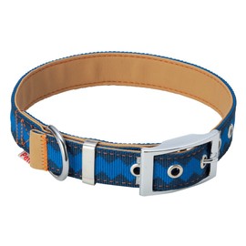 Petio Collar Basic Plus Rhombus Collar Blue Medium Size