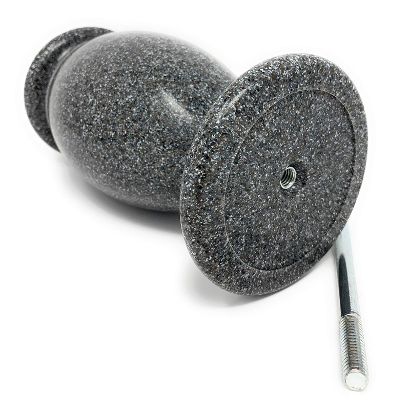 Optimum Memorial Cemetery Flower Vase - Plastic (Black Granite) with