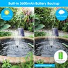 Biling 8W Solar Fountain Pump, Solar Water Pump with 3600mAh