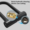 Bike U Lock with 5ft Security Cable 17mm Shackle, Bike
