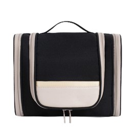 Meinii Double-opening Toiletry Bag Portable Travel Bag with Hanging Hook Makeup Organizer Bag for Cosmetics Full Sized Container