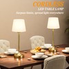 Cordless Table Lamp Rechargeable Gold - 1 Pack Brass 4000mAH