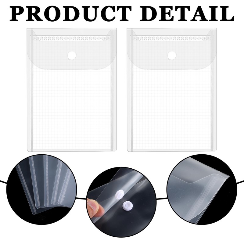 10 PCS Clear Envelope Pouch 7 X 5 Inch Clear