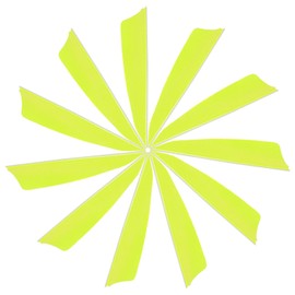 YELARXI Arrow Vanes Turkey Archery Arrows Feathers Fletching, 3 Inch Left Wing Fit for Hunting Target Shooting - Shield Cut (25Pcs, Fluorescent Yellow)