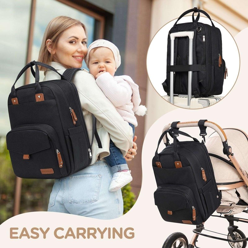 Qualyphant Extra Large Diaper Bag Backpack for Two Kids Twins