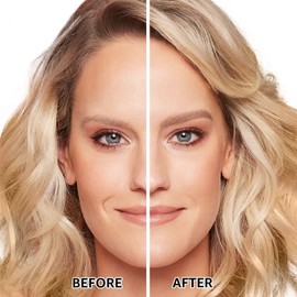 Eyebrow Stamp Stencil Kit - 1 Step Brow Stamp Kit Smudge-Proof and Long-Lasting Waterproof with 24 Reusable Thin & Thick Eyebrow Stencils, Eyebrow Brush for Perfect Brow (Blonde)