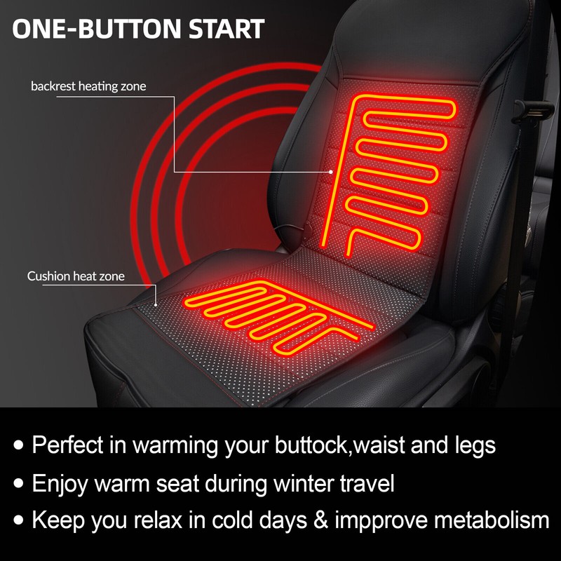 XUKEY W/Smart Remote Car Seat Cover Cushion Heated Warmer Driver
