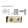 Keyhole Hanger Bracket Heavy Duty 4 Piece kit 30mm flush