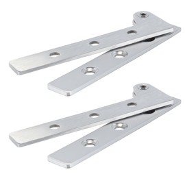 Orivin Pack Of 2 Stainless Steel 360 Degree Rotation Hidden Door Swivel Hinges, 4 Inch Offset Hinges Built-in Door Cabinet Conceal Swivel Silver Brushed with Screws