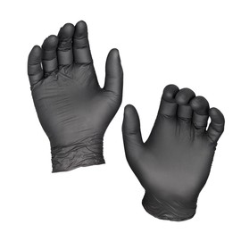 bricoleva.it Disposable White Latex Gloves, Pack of 100 - Elastic Latex Gloves for Laboratories, Building, Cleaning and Handling Small Items (L, Black)