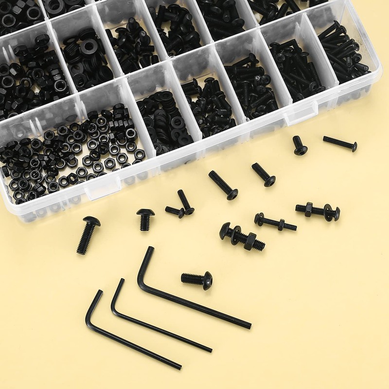 Pack of 780 Allen Screws and Nuts and Washers M3