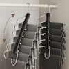 YSkrep Pants Hanger, 2-Piece Set, Slack Hanger, Trouser Storage, Stainless