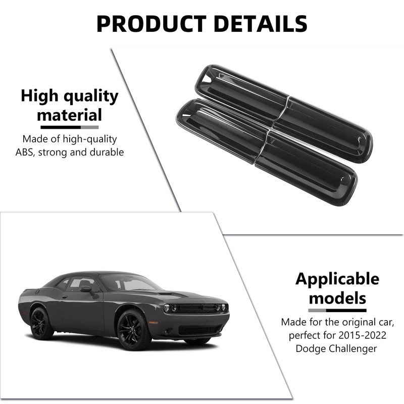 RAZPOY Smoked Tail Light Covers Compatible with Dodge Challenger Accessories