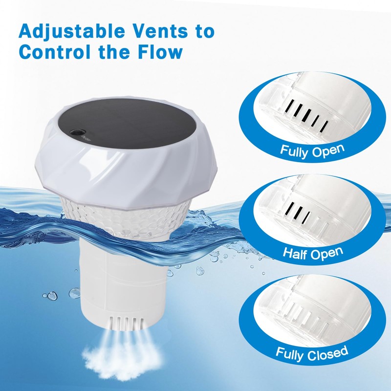 VloEssic Solar Pool Chlorine Floater 2PCS, Chlorine Tablet Floater with
