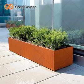 Large Corten Steel Planters Corten Steel Planter Corten Steel Outdoor Plantercolor: Natural Rusted, Size: 610*300*300