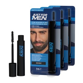 Just For Men Retoque Instantáneo Canas y Cejas, Negro, 3 Pack 9ml c/u