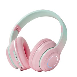 Wireless Headphone Long Play Time and Fast Charging Foldable Bluetooth Headset with LED Light