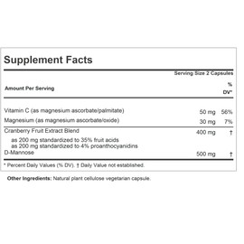 ANDREW LESSMAN Cranberry with D-Mannose - 30 Capsules - Supports Bladder, Kidney and Urinary Tract Health. High Potency Standardized Cranberry Concentrate and D-Mannose. Easy to Swallow Capsules